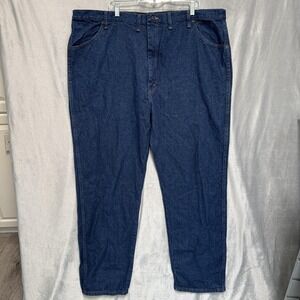 Rustler Jeans Mens 48x32 Blue Regular Straight Leg Heavyweight Denim Workwear